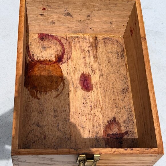 Griffin Shinemasters Wooden Shoe Shine Box with Dovetail Joinery Vintage - Picture 11 of 14